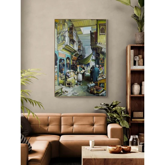 In the Old Istanbul Bazaar Oil Painting