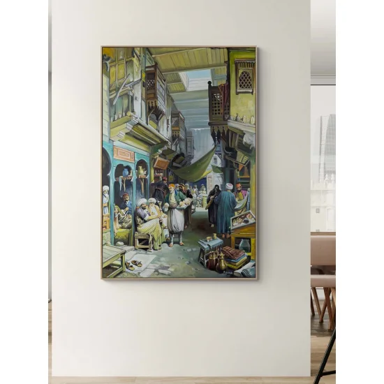 In the Old Istanbul Bazaar Oil Painting