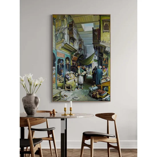 In the Old Istanbul Bazaar Oil Painting