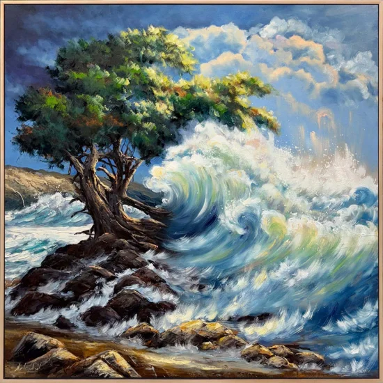 Dalga ve Direniş Yağlı Boya Tablosu