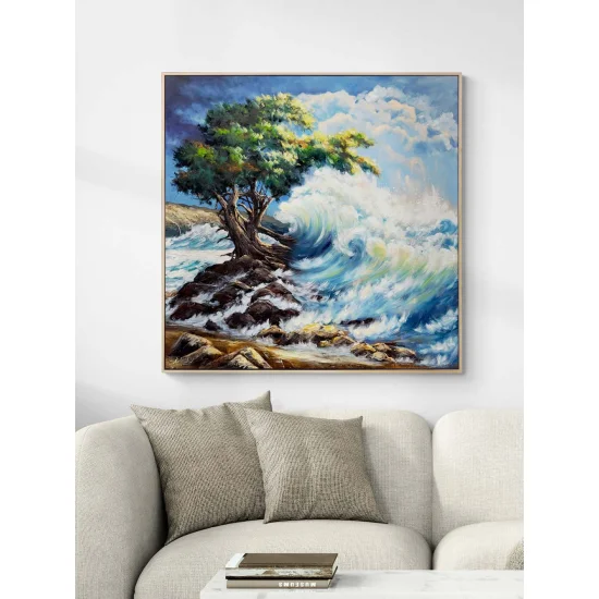 Dalga ve Direniş Yağlı Boya Tablosu