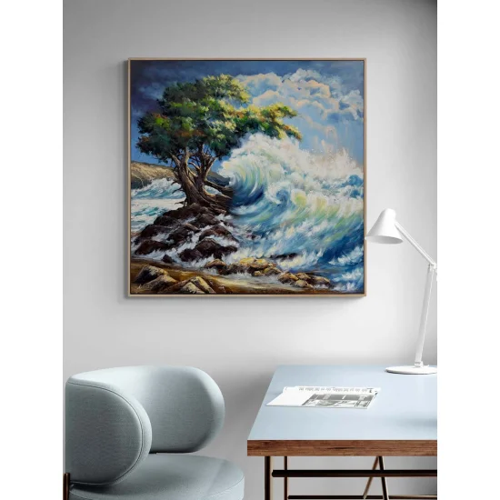 Dalga ve Direniş Yağlı Boya Tablosu