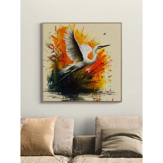 Crane in the Sky Oil Painting