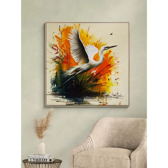 Crane in the Sky Oil Painting