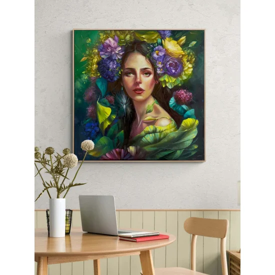 Woman in the Green Oil Painting