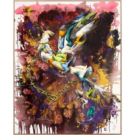 Meeting of Wings – Simurgh Oil Painting