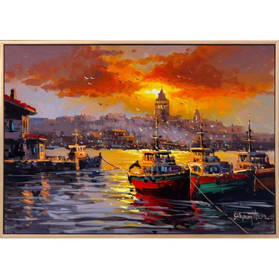 Sunset in Istanbul Oil Painting