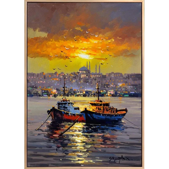 Kızıl Gökyüzü Yağlı Boya Tablosu