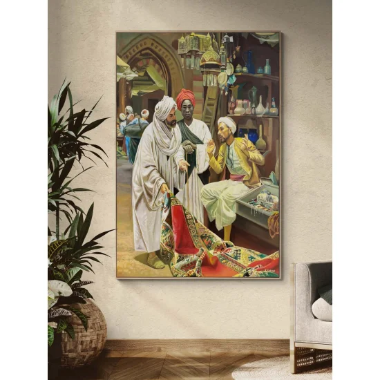 Bargain in the Bazaar Oil Painting