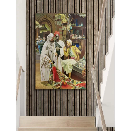 Bargain in the Bazaar Oil Painting