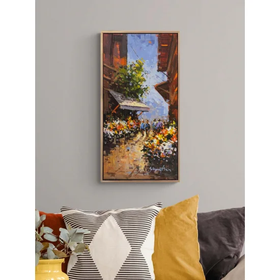 Bahar Sokağı Yağlı Boya Tablosu