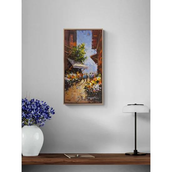 Bahar Sokağı Yağlı Boya Tablosu