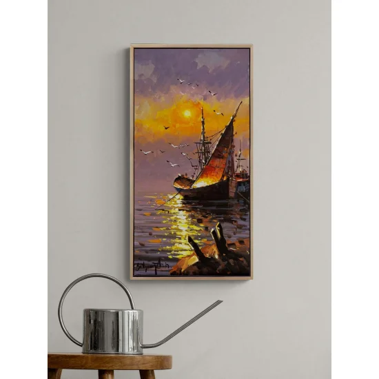 Bir Deniz Manzarası Yağlı Boya Tablosu