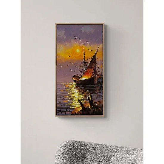 Bir Deniz Manzarası Yağlı Boya Tablosu