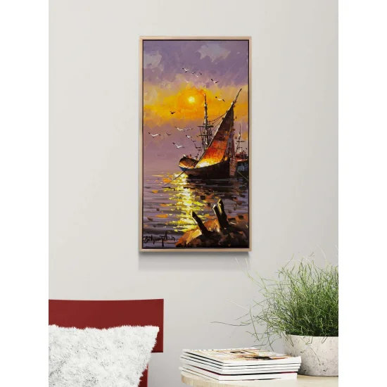 Bir Deniz Manzarası Yağlı Boya Tablosu