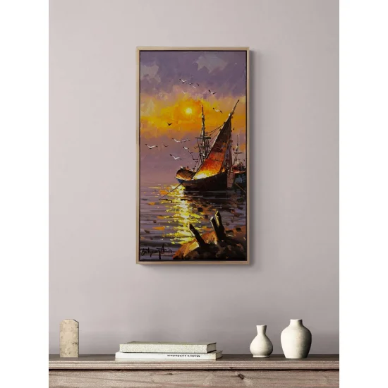 Bir Deniz Manzarası Yağlı Boya Tablosu