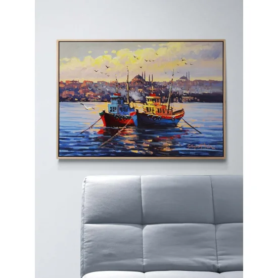 Boğazda Bir Esinti Yağlı Boya Tablosu