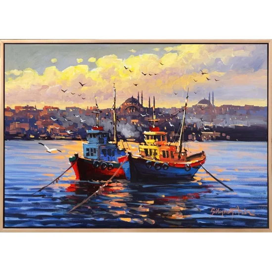 Boğazda Bir Esinti Yağlı Boya Tablosu