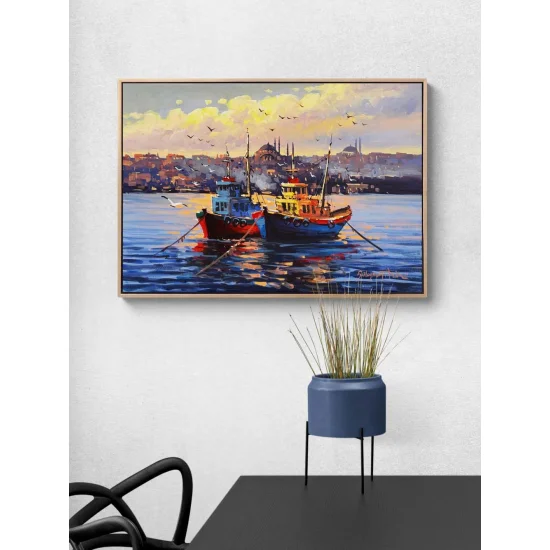 Boğazda Bir Esinti Yağlı Boya Tablosu