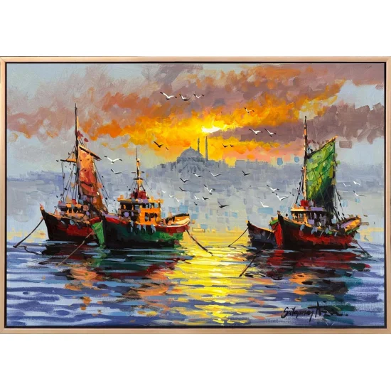 Boğazın Sessiz Avcıları Yağlı Boya Tablosu