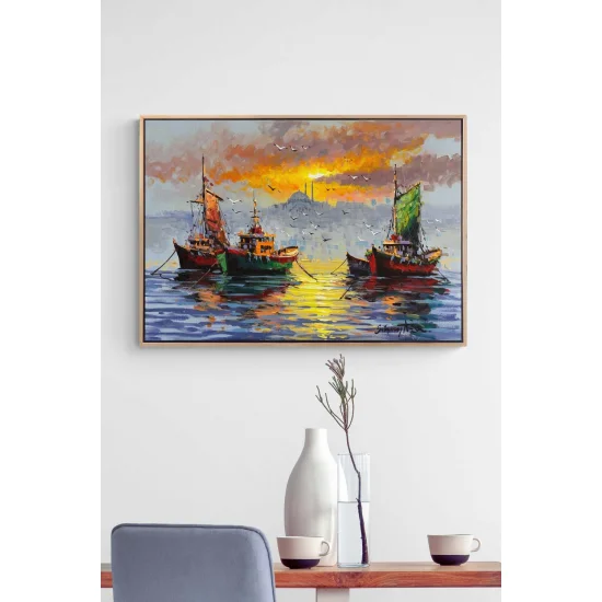 Boğazın Sessiz Avcıları Yağlı Boya Tablosu