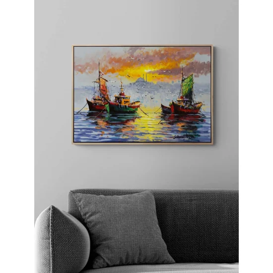 Boğazın Sessiz Avcıları Yağlı Boya Tablosu