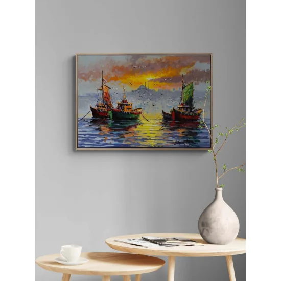 Boğazın Sessiz Avcıları Yağlı Boya Tablosu