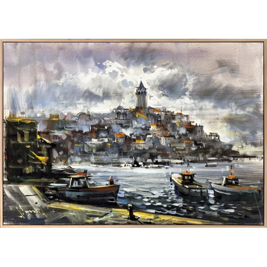 Eski İstanbul’un Işığı Yağlı Boya Tablosu