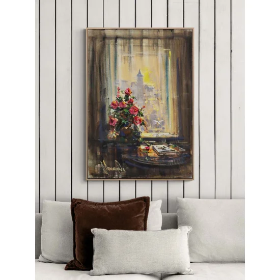 Geçmişe Açılan İstanbul Yağlı Boya Tablosu