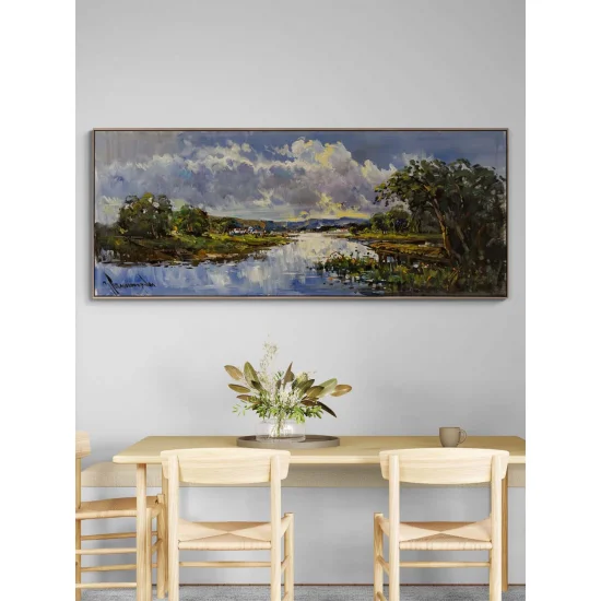 Yeşilin Kucağında Yağlı Boya Tablosu