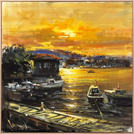 A Day from Çengelköy Pier Oil Painting