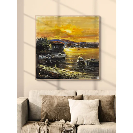 A Day from Çengelköy Pier Oil Painting