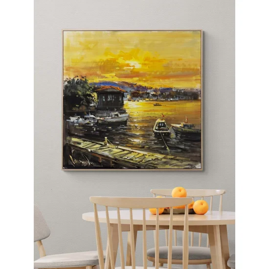 A Day from Çengelköy Pier Oil Painting