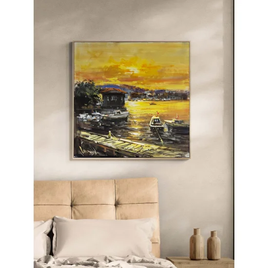 A Day from Çengelköy Pier Oil Painting