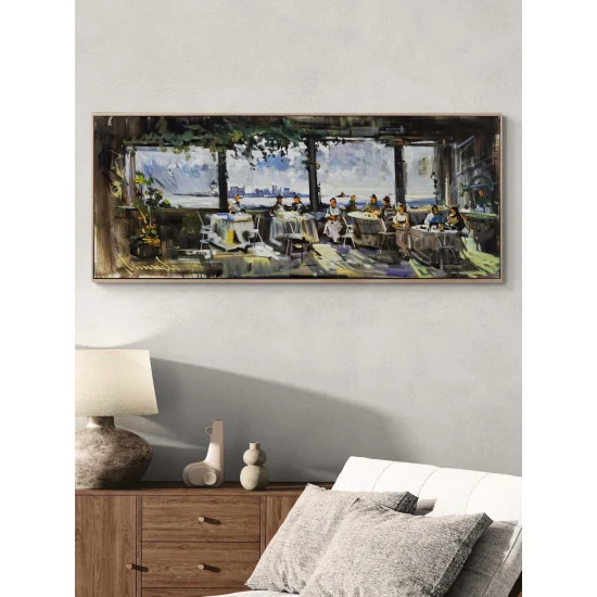 Boğazda Sohbet Yağlı Boya Tablosu