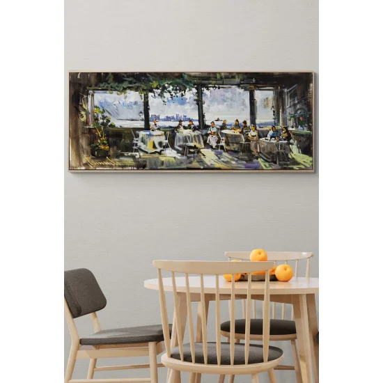 Boğazda Sohbet Yağlı Boya Tablosu