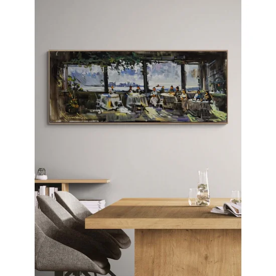 Boğazda Sohbet Yağlı Boya Tablosu