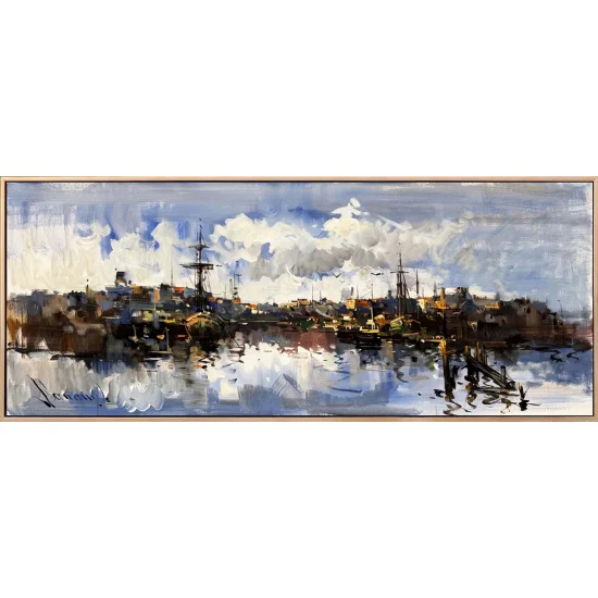 Mavi Ufka Yolculuk Yağlı Boya Tablosu