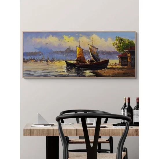 Sabahın İlk Işığında Boğaz Yağlı Boya Tablosu