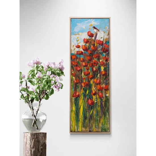 Kırlangıcın Bahar Çağrısı Yağlı Boya Tablosu