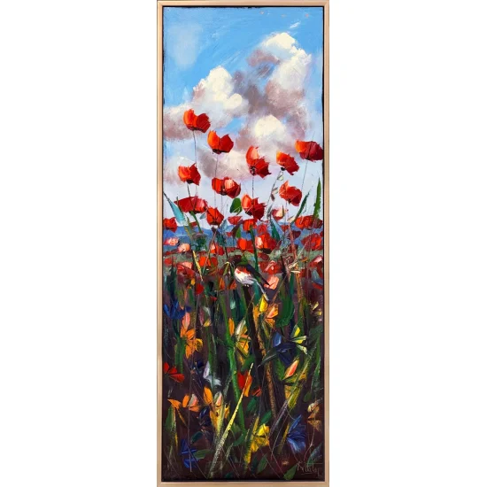 Gelinciklerde Özgürlük Yağlı Boya Tablosu