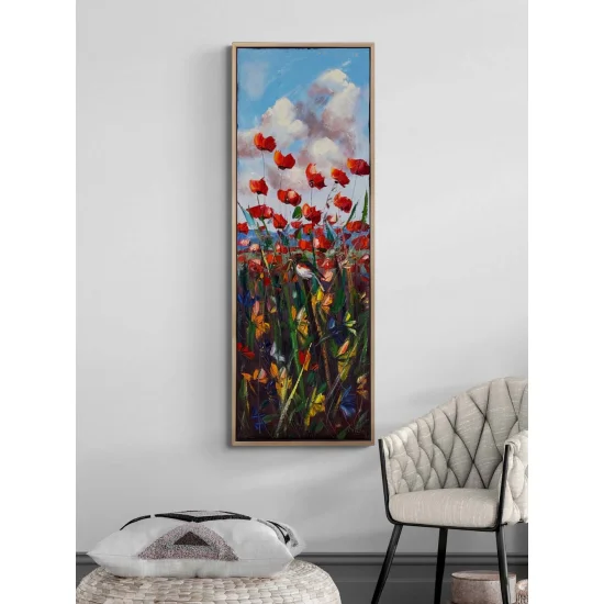 Gelinciklerde Özgürlük Yağlı Boya Tablosu