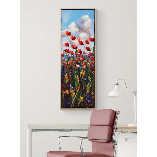 Gelinciklerde Özgürlük Yağlı Boya Tablosu