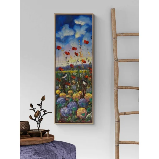 Kır Çiçeklerinin Fısıltısı Yağlı Boya Tablosu