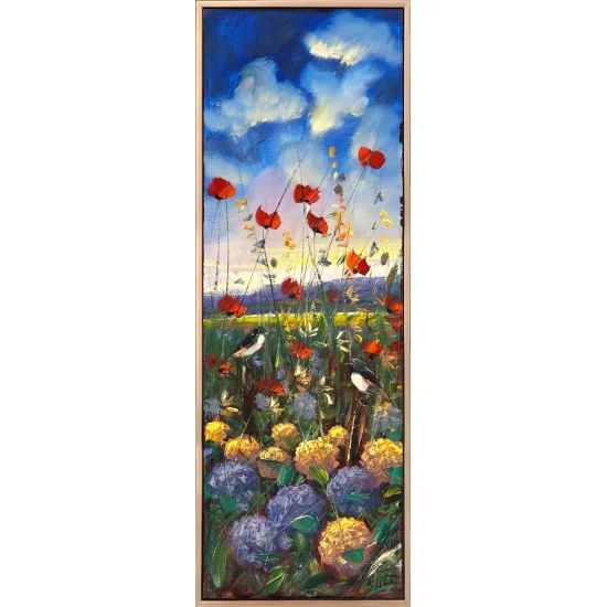 Kır Çiçeklerinin Fısıltısı Yağlı Boya Tablosu