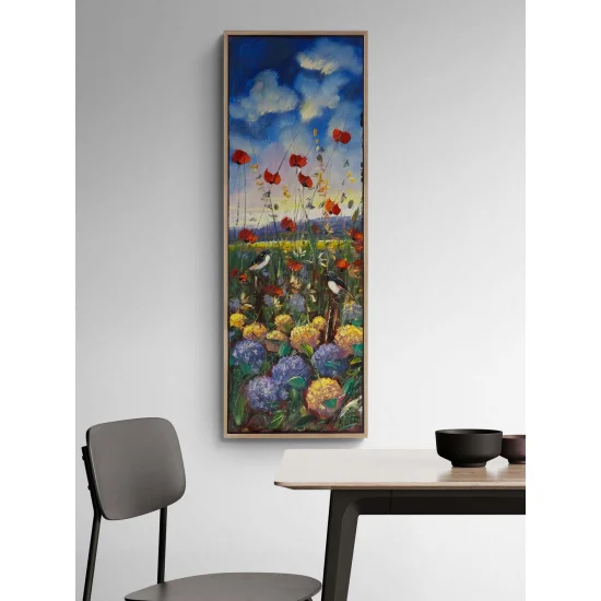 Kır Çiçeklerinin Fısıltısı Yağlı Boya Tablosu