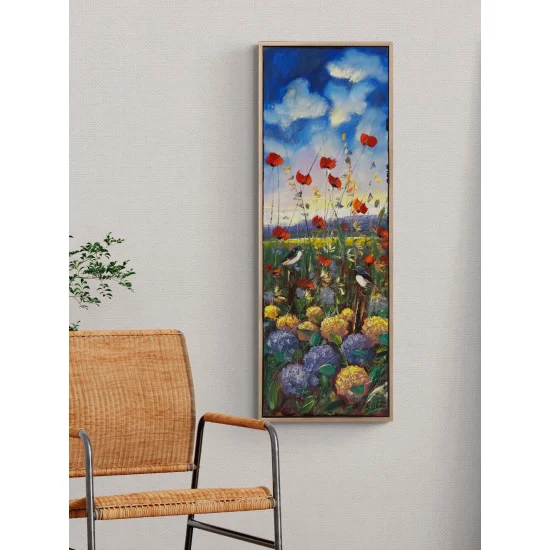 Kır Çiçeklerinin Fısıltısı Yağlı Boya Tablosu