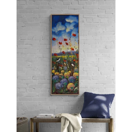 Kır Çiçeklerinin Fısıltısı Yağlı Boya Tablosu