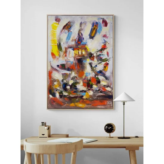 Galata’nın Sessiz Tanıkları Yağlı Boya Tablosu