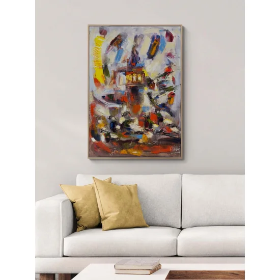 Galata’nın Sessiz Tanıkları Yağlı Boya Tablosu